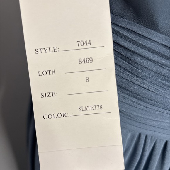 Bill Levkoff SAMPLE Halter Dress Women's 8 Blue Bridesmaid Prom Formal - Picture 10 of 14